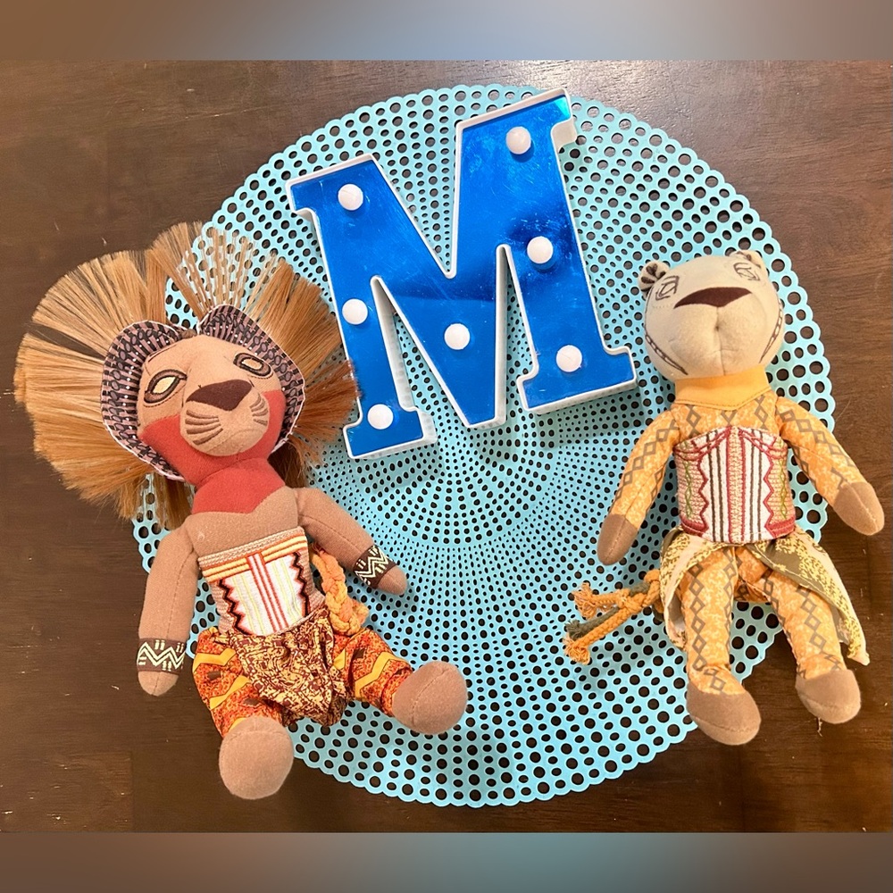 Disney The Lion King Broadway Musical Nala & Simba Plush Set, Pre-owned, no tags